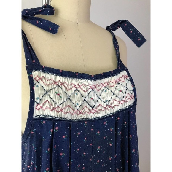 Cottagecore Prairie Romper Overalls Tie Shoulder - Picture 6 of 8